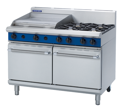 Blue Seal Double Oven Range 600ml Griddle Plate 4 Burner Gas Static