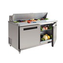 Polar 2 door Prep Counter 1555mm long 527 litre