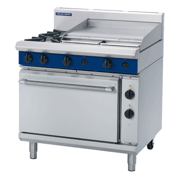 Blue Seal 900mm Gas Range Electric Static Oven 6 Burner 2/1GN - 2B 600mm Griddle 126MJ/Hr