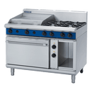 Blue Seal 1200mm Gas Range Electric Static Oven 8 Burner 2/1GN - 4B 600mm Griddle 152MJ/Hr