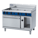 Blue Seal 1200mm Gas Range Electric Convection Oven 8 Burner 2/1GN - 2B 900mm Griddle 116MJ/Hr