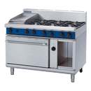 Blue Seal 1200mm Gas Range Electric Convection Oven 8 Burner 2/1GN - 6B 300mm Griddle 188MJ/Hr