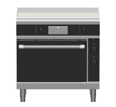 Waldorf Bold 900mm Electric Griddle Static Oven Low Back BOLD