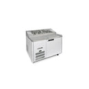 Jade Pizza - 1 Door White Colorbond Pizza Prep Counter Refrigerator With Blown Air Well