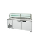 Jade Sandwich - 2 Door S/S Prep Counter Refrigerator With Blown Air Well