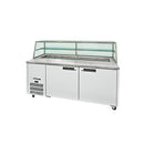 Jade Sandwich - 2 Door White Colorbond Prep Counter Refrigerator With Blown Air Well