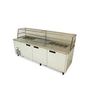 Jade Sandwich - 3 Door White Colorbond Prep Counter Refrigerator With Blown Air Well