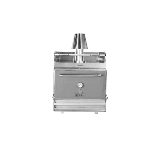 Mibrasa Charcoal Oven w/ Heating Rack - 110 Diners - Inox