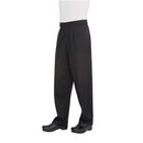 Chef Pants - Black Poly/Cotton Baggy - 3 Extra Large