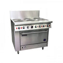 Goldstein 800 Series Ranges Electric 915mm Range, 711mm Fan Forced Oven, 6x2Kw Solid Plates