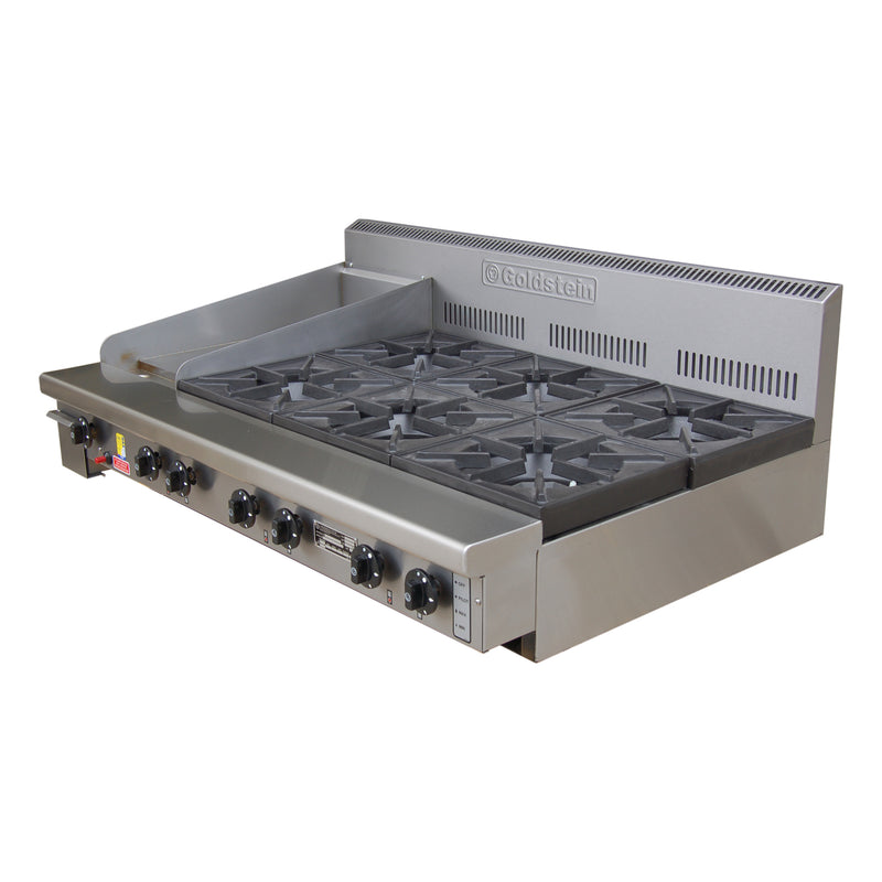 Goldstein 800 Series Cooktops Gas Boiling Tops, 6 Burners, Griddle