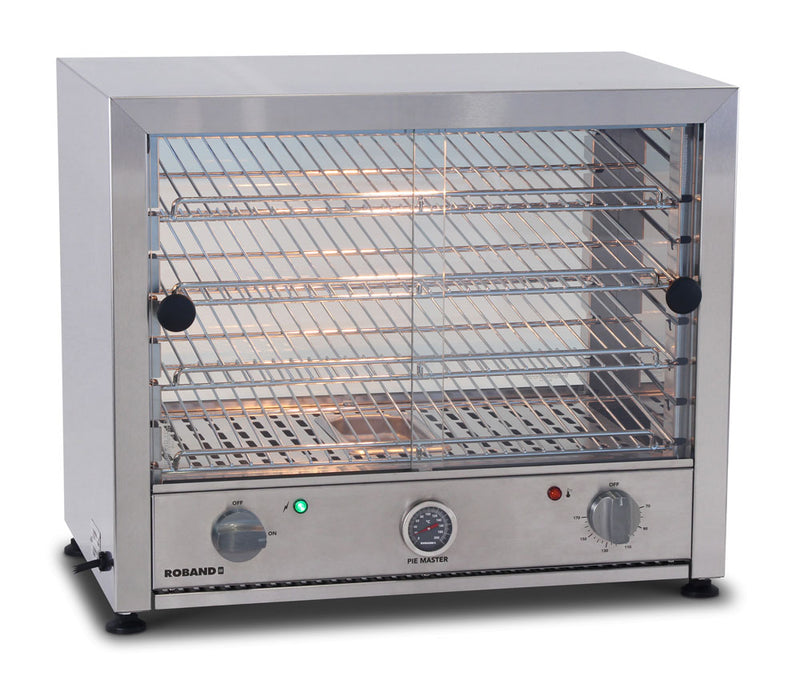 Roband 50 Capacity Pie Warmer Glass Doors Both Sides and Light