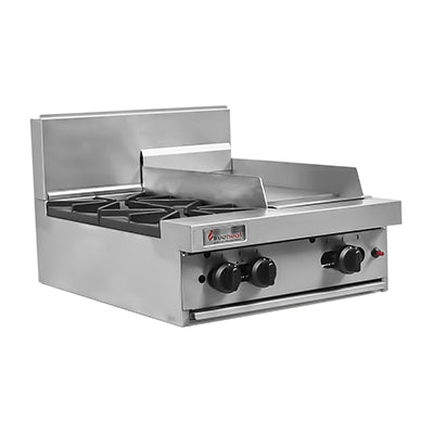 Trueheat RC Series 600mm Top w/ 2 Burners And 300mm Griddle Plate NG