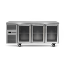 Skope Reflex Underbench 3 Door Fridge Glass Doors - S/S