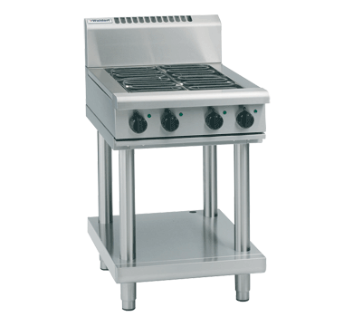 Waldorf  Electric 2 burner/300mm griddle cooktop on leg stand