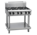 Waldorf Gas Cooktop, 6 Burners on Leg Stand