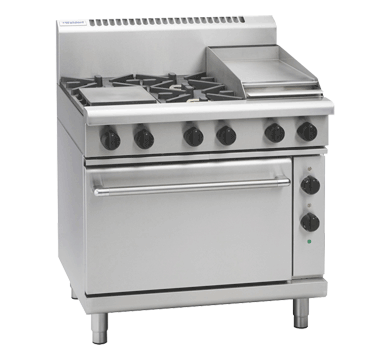 Waldorf 900mm Gas Range Electric Static Oven - 4 Burner 300mm Griddle