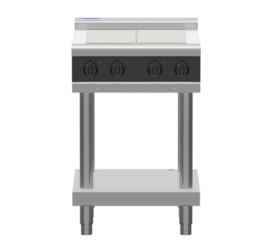 Waldorf Bold 600mm Electric Cooktop Leg Stand - 2 x Elements 300mm Griddle