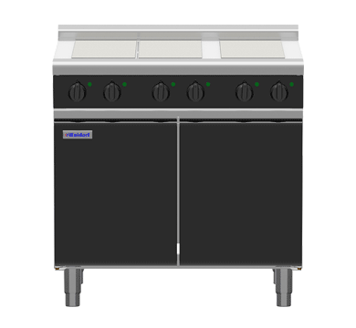 Waldorf Bold 600mm Electric Cooktop Cabinet Base - 6 x Elements