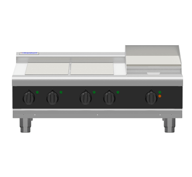 Waldorf Bold 600mm Electric Cooktop Bench Model - 4 x Elements 300mm Griddle