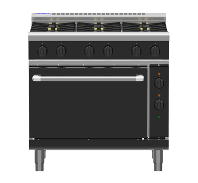 Waldorf Bold 900mm Gas Range Electric Static Oven - 4 Burner 300mm Griddle