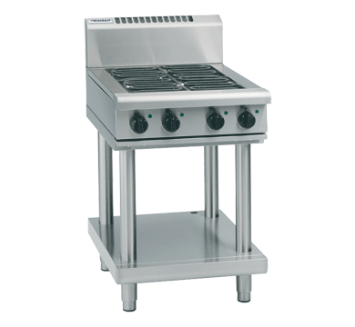 Waldorf 600mm Electric Cooktop Low Back Leg Stand - 2 x Elements 300mm Griddle