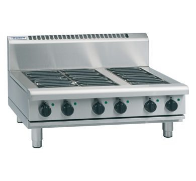 Waldorf 600mm Electric Cooktop Low Back Bench Model - 4 x Elements 300mm Griddle