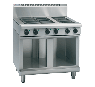 Waldorf 600mm Electric Cooktop Low Back Cabinet Base - 4 x Elements 300mm Griddle