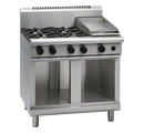 Waldorf 900mm Gas Cooktop Low Back Cabinet Base - 4 Burner 300mm Griddle
