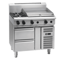Waldorf 900mm Gas Cooktop Low Back Refrig Base - 2 Burner 600mm Griddle