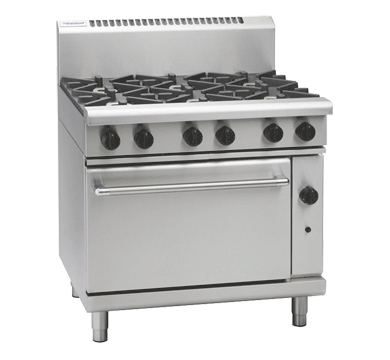 Waldorf 900mm Gas Range Static Oven Low Back - 6 Burner