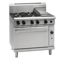 Waldorf 900mm Gas Range Static Oven Low Back - 4 Burner 300mm Griddle