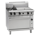 Waldorf 900mm Gas Range Convection Oven Low Back - 2 Burner 600mm Griddle