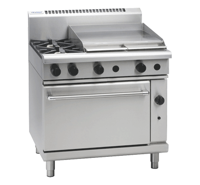 Waldorf 900mm Gas Range Static Oven Low Back - 2 Burner 600mm Griddle