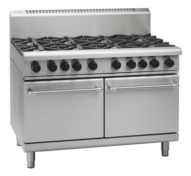 Waldorf 1200mm Gas Range Double Static Oven Low Back  - 6 Burner 300mm Griddle