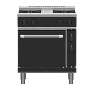 Waldorf Bold 750mm Gas Range Electric Oven Low Back