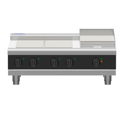 Waldorf Bold 600mm Electric Cooktop Low Back Bench Model - 6 x Elements