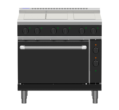 Waldorf Bold 900mm Electric Range Convection Oven Low Back - 2 x Elements 600mm Griddle