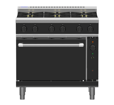 Waldorf Bold 900mm Gas Range Convection Oven Low Back - 900mm Griddle