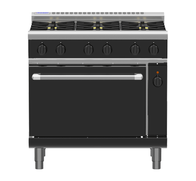 Waldorf Bold 900mm Gas Range Electric Convection Oven Low Back - 900mm Griddle