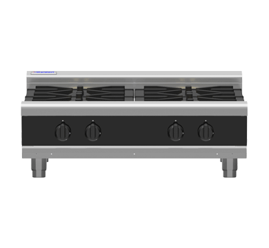 Waldorf Bold 900mm Gas Cooktop Low Back Bench Model - 4 Burner