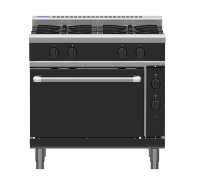 Waldorf Bold 900mm Gas Range Electric Static Oven Low Back - 4 Burner