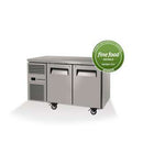 Skope Reflex S/S Underbench 2 Solid Door Freezer 387Lt 1290x700x855 - S/S