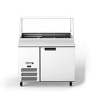 Banksia - 1 Door White Colorbond Prep Counter Refrigerator With Angled Blown Air Well