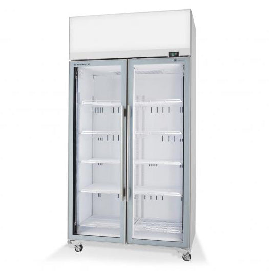 Skope TME ActiveCore Top Mount Display Fridge - 2 Door - Lit Sign  - White