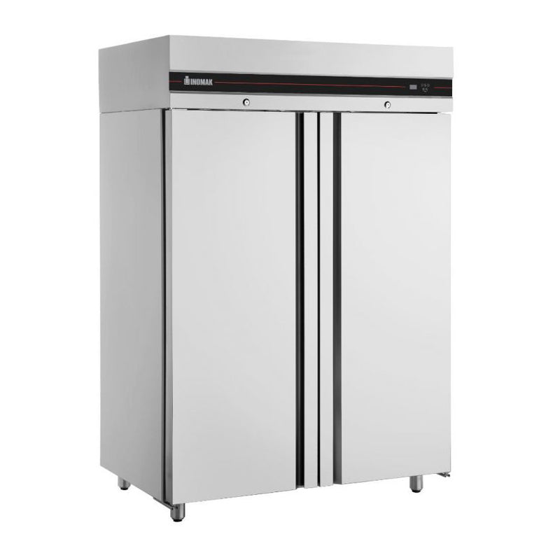 Inomak 2 Door Stainless Steel Upright Fridge