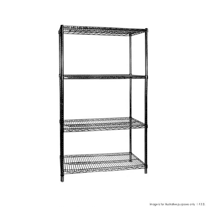 Shelving Set-Black 1525x 457mm