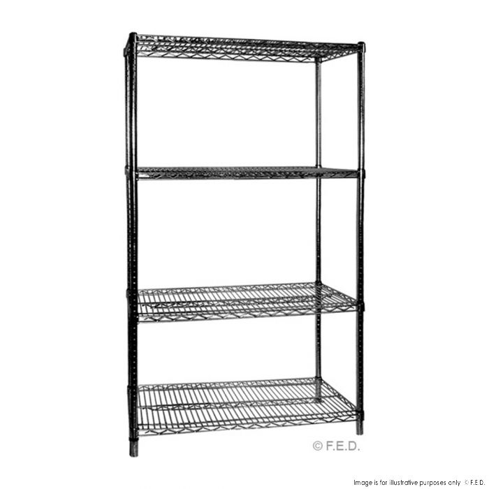 Shelving Set-Black 610x610mm