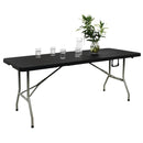 EDLP - Bolero Centre Folding Black Table - 6ft Long