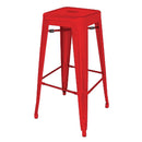 Bolero Red Steel Bistro High Stool (Pack 4)